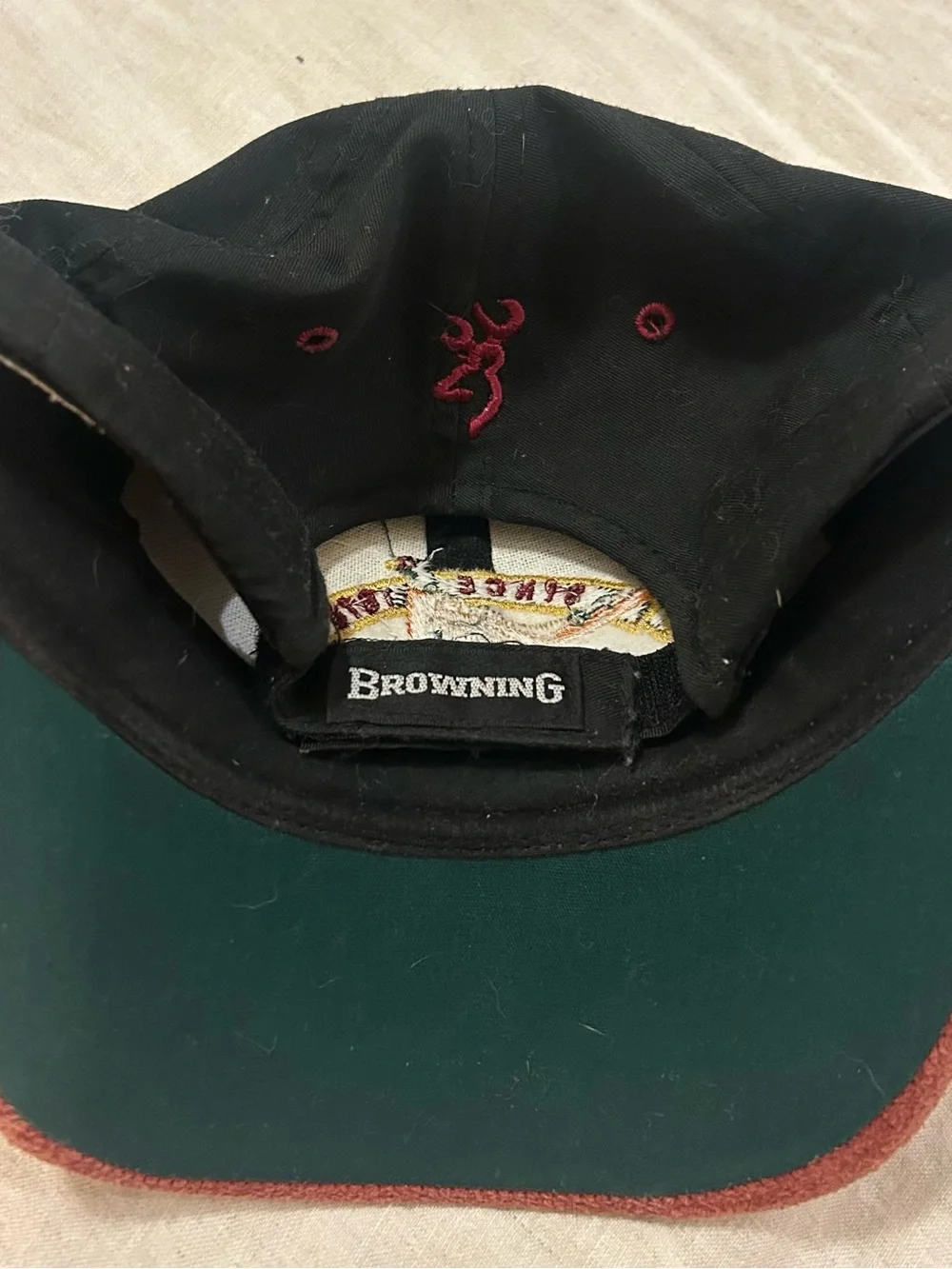 Browning Black Crown with Rust Brim Pheasant Embroidered Hat